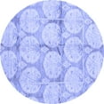 thumbnail image 1 of Ahgly Company Indoor Round Oriental Blue Traditional Area Rugs, 3' Round, 1 of 4