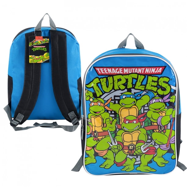 AI ACCESSORY INNOVATIONS Teenage Mutant Ninja Turtles 2 Piece Backpack Set, Boys & Girls 16 School Bag, Blue | Kids' Backpacks