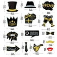 thumbnail image 4 of Sunxin Event & Party 53 Pieces Black Golden Photo Booth Props for Birthday Wedding New Year Mix of Hats Lipstick Tie Crowns and More Funny Selfie Props, 1* Party and Dance Photography Supplies, 4 of 7