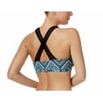 thumbnail image 3 of Go Gossip Womens Mesh Inset Geometric Print Swim Top Separates, 3 of 3
