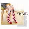 thumbnail image 4 of Kids Knee High Soccer Socks Christmas Gift Socks Boys Girls Novelty Funny Elf Neon Stripe Tube Stockings, 4 of 8