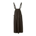 thumbnail image 4 of Women's Suspender Skirt - Long Straps, Large Pockets, Over-The-Knee, Casual Summer Dress, 4 of 4