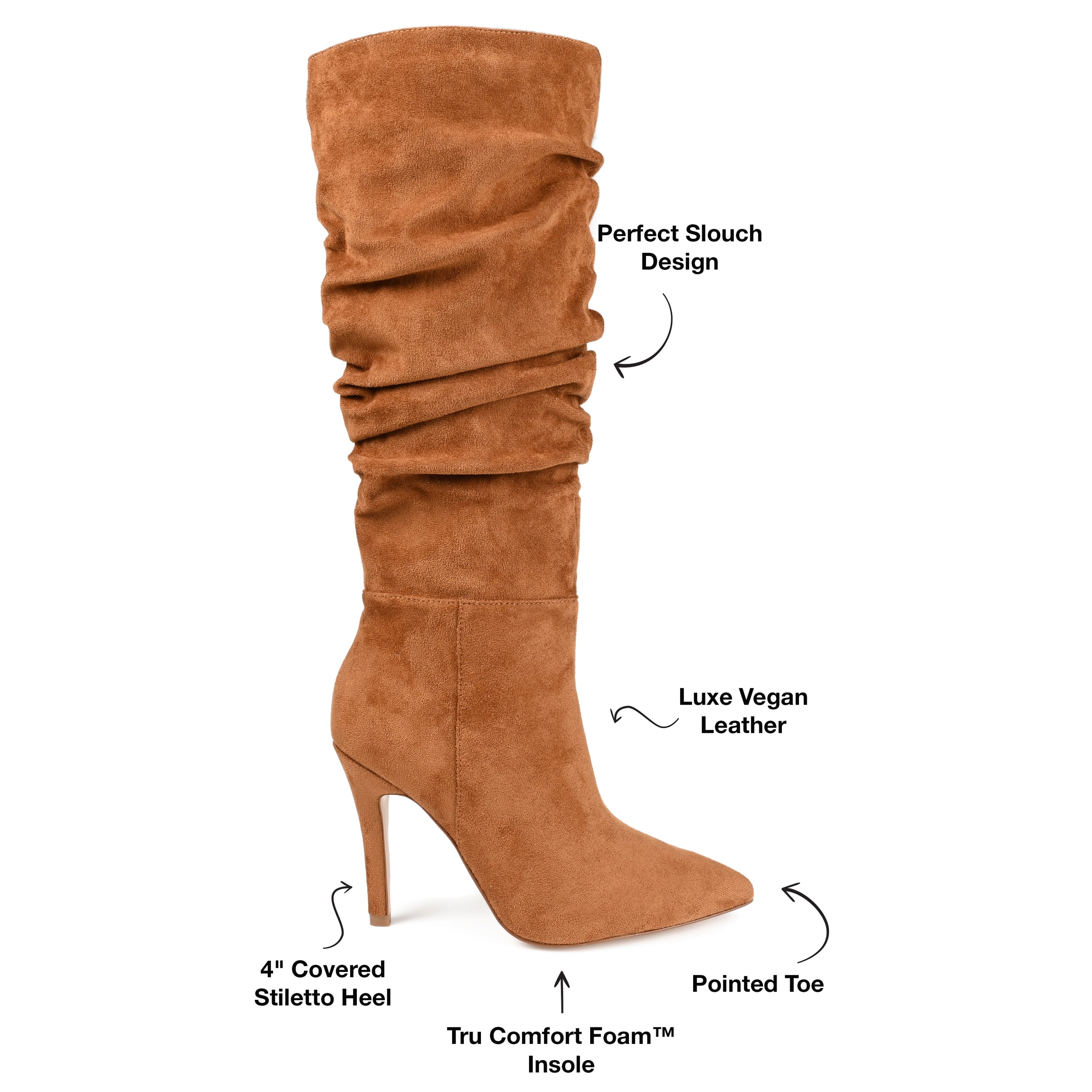 Journee Womens Sarie Stiletto Knee High Boots