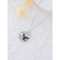 thumbnail image 5 of CACA LADY Black Cat Necklace for Women 925 Sterling Silver Moon Necklace Birthday Jewelry for Cat Lovers Wife, 5 of 6