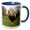 Blue/White, variant on 3drose, Usa, Oregon, Shedd, Thompson Mills State Historic Site, Rooster., 11oz Two-tone Yellow Mug