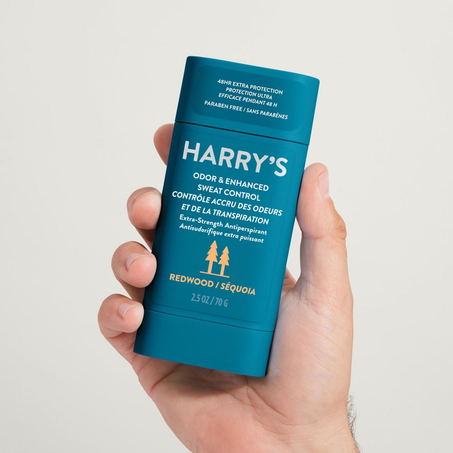 Antisudorifique pour hommes en bâton extra puissant avec protection accrue contre les odeurs et la sueur de Harry’s, parfum Séquoia – 70 g