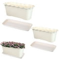 thumbnail image 1 of Window Box Planter Pots for Plants House Plants Indoor Planter Rectangular Windowsill Box Vegetables Pot Outdoor Spring Home Garden Patio Modern Decor,A Flower Pot And A Tray, 1 of 9