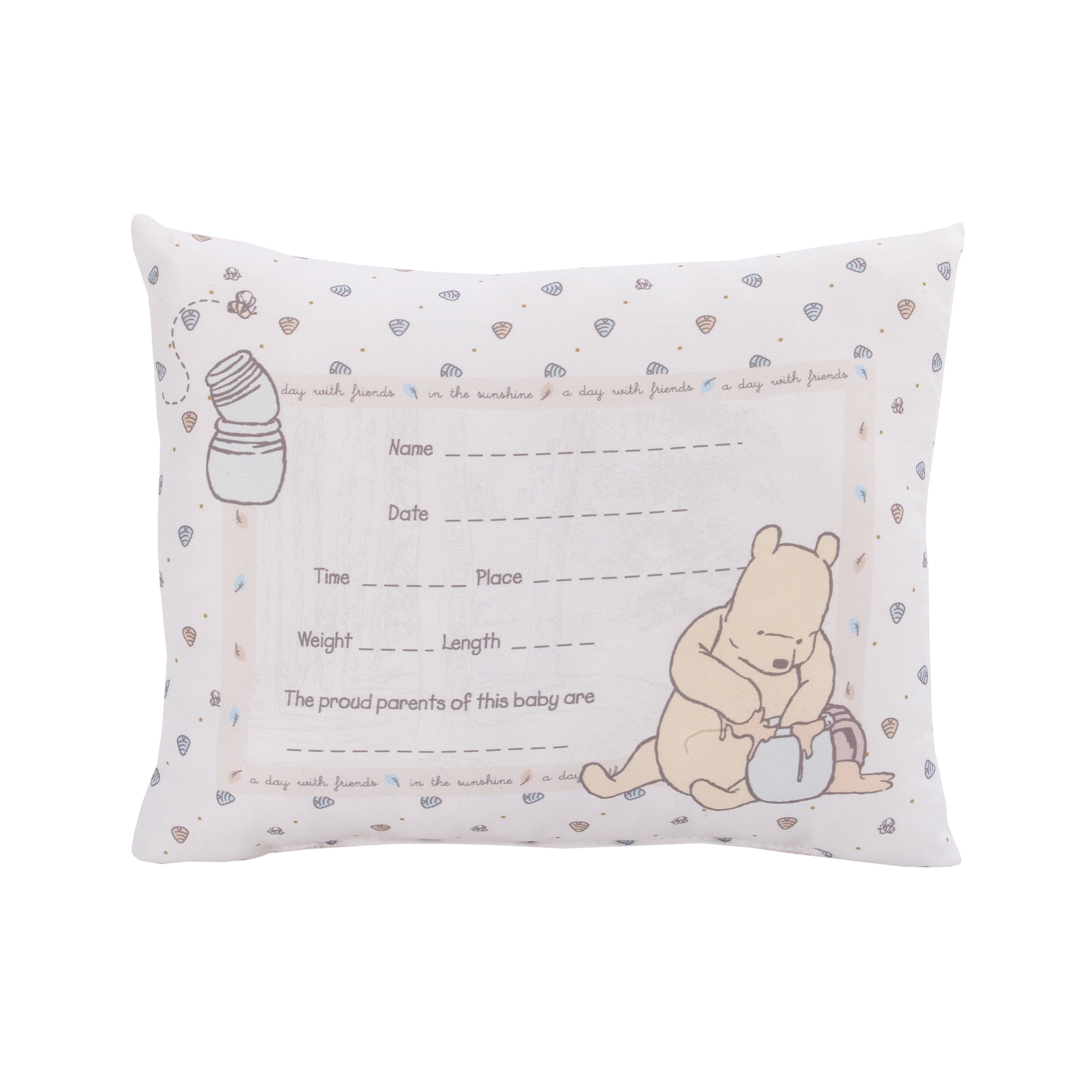 Disney Winnie The Pooh Keepsake Pillow Personalized Birth Pillow