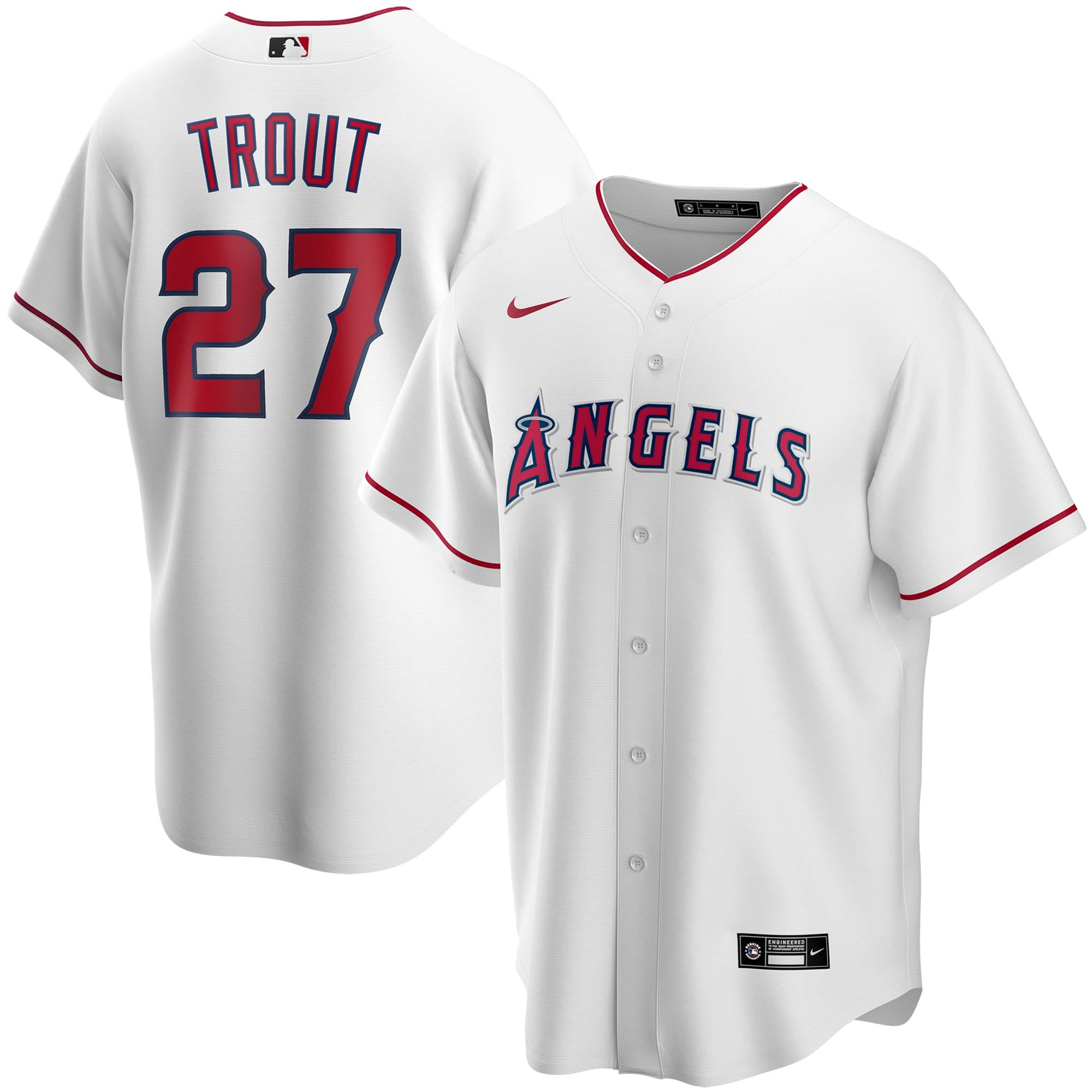 angels white jersey