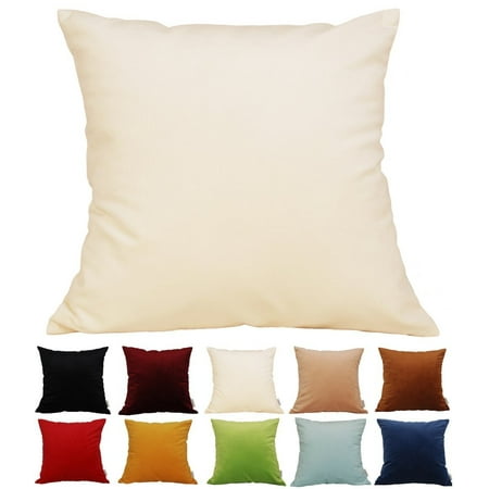Soft Vinyl Light Covers - Solid Soft Suede Nap Throw Pillow Cover without Pillow Square Decorative Cushion Cover for Teen Girl's Room/ Nursery/ Baby/ Wedding, 18