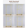 thumbnail image 5 of Clothes Rack Hanging Clothes Rolling & Extending Clothing Rack Wheels Garment Coat Rack Freestanding Portable Closet Organizers Storage Laundry Room Bedroom Gold, 5 of 8