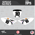 thumbnail image 3 of Kalair GFX Graphics Kit for Honda CRF70 (2004-2023) Speed Series, 3 of 5