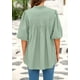 thumbnail image 2 of Blusa PRETTYGARDEN para mujer, verano 2025, manga corta, cuello en V, 2 of 9