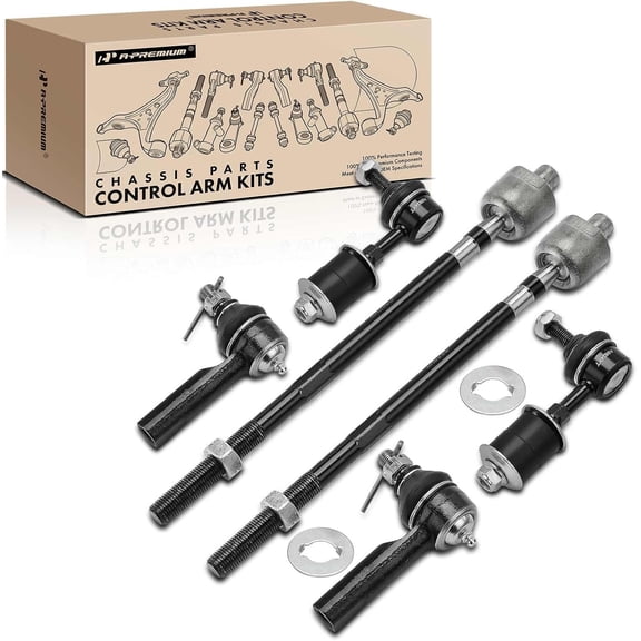A-Premium 6Pcs Front Suspension Kit Inner Outer Tie Rod End Sway Bar Link Compatible with Nissan Maxima 1995-1999 Infiniti I30 1996-1999