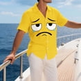 thumbnail image 4 of MDUKONU Chemise Décontractée à Manches Courtes Durable pour Hommes Jaune G, 4 of 5