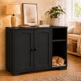 thumbnail image 5 of Modern Hidden Cat Litter Box Enclosure Cabinet with Dog-Proof Shelf & Power Outlet – Fits Most Automatic Self-Cleaning Litter Boxes, Side Table for Living Room, 5 of 8