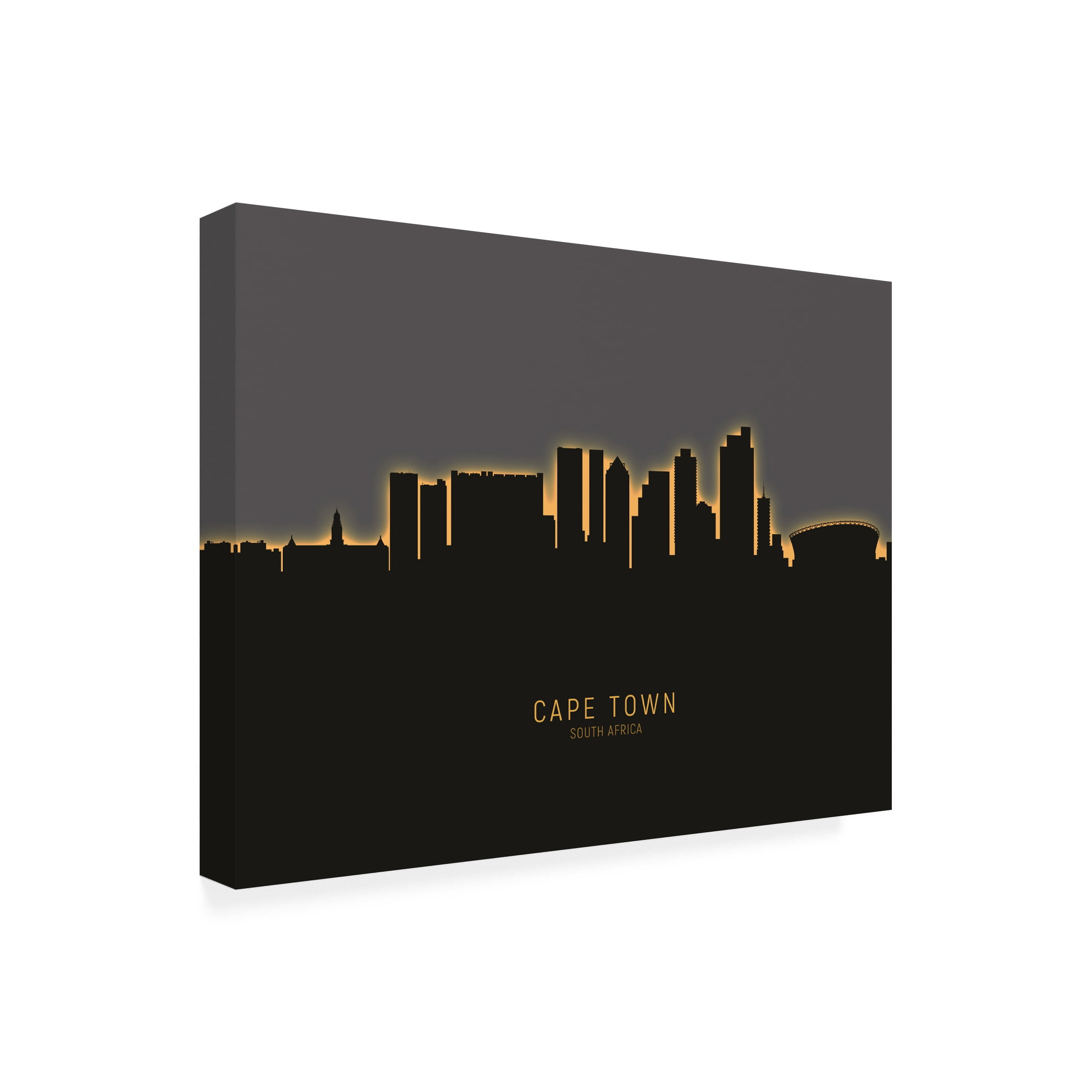 Michael Tompsett 'Cape Town South Africa Skyline Glow II' Canvas Art