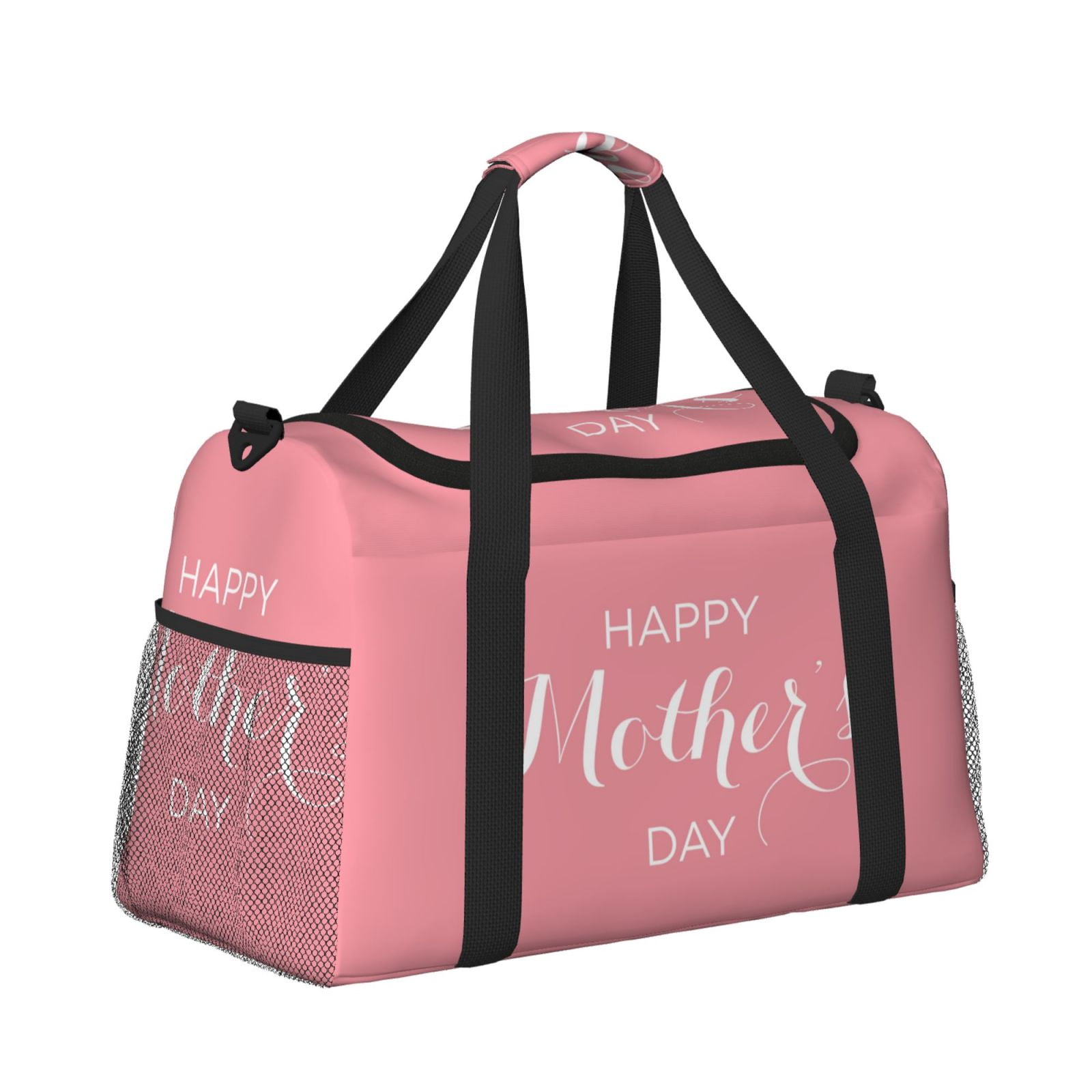 Fuzoiu Happy Mother's Day Print Travel Duffle Bag,Carry On Tote Bags,Duffel Bag,Sport Gym Bag, Hospital Bag for Labor and Delivery, Overnight Bag,Luggage Bag