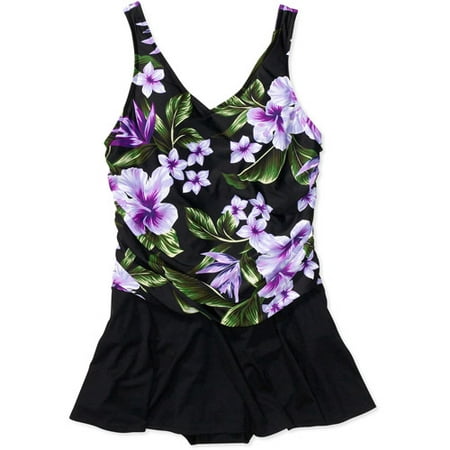 Catalina - Catalina - Women's Plus-Size Floral V-Neck Swimdress ...
