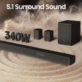 thumbnail image 2 of Hisense 5.1 Channel Soundbar with Wireless Subwoofer (AX5100G)-Black, 2 of 8