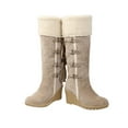 thumbnail image 4 of AURARMLET 1 Pair Women's Breathable Rubber Boots Beige Winter Snow Fashion Footwear, 4 of 8