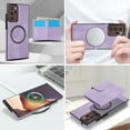 thumbnail image 6 of Decase for Samsung Galaxy Note 20 Ultra Flip PU Leather Back Cover with 2-in-1 Detachable Magnetic Wallet with 5 Card Slots Compatible Mag-Safe and RFlD Blocking Kickstand & Wireless Charging,Purple, 6 of 6