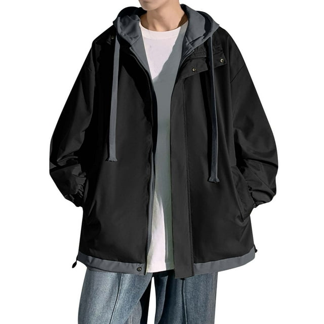 Veste Décontractée pour Hommes Surdimensionnée Baseball Légère Confortable Coupe-Vent Printemps Automne Mode Mode Urbaine