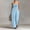 Light Blue Jumpsuits for Women, variant on Womens Strapless Smocked Tie Front Wide Leg Jumpsuit with Dual Side Pockets for Beach White S