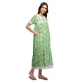 thumbnail image 2 of Moomaya Printed Cotton Sailor Collar Sleepwear For Ladies Button Down Nightdress, 2 of 5