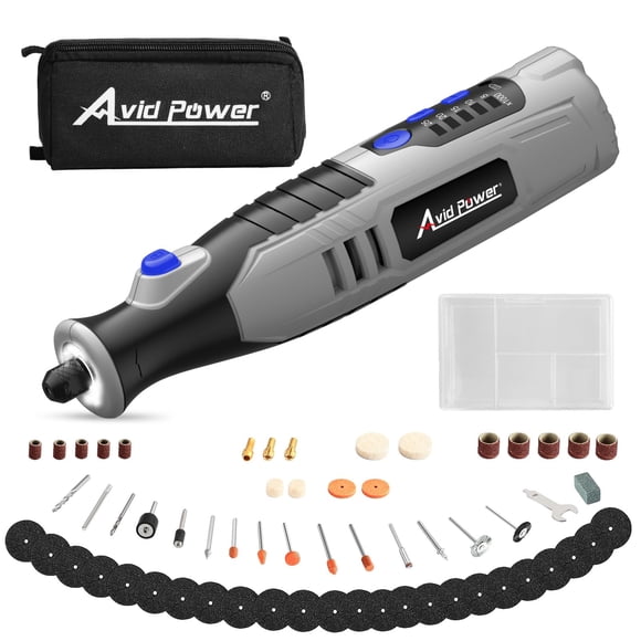 Herramienta rotativa AVID POWER inalámbrica 8V 2.0 Ah con 60 accesorios