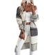 thumbnail image 2 of Suéter Cárdigan para Mujer, Ligero, de Punto Grueso, Larga, Abierto Al Frente, Cuello en V Extragrande, Tendencia de Otoño. Gris XL, 2 of 10