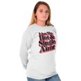 thumbnail image 5 of Single Cool Cute Funny Auntie Aunt Women's Long Sleeve T Shirt Brisco Brands L, 5 of 6