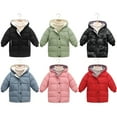 thumbnail image 4 of Baywell Kids Winter Puffer Coat Boys Girls Mid Length Down Cotton Jacket Windproof Light Snowsuit Winter Jacket Hooded Outwear with Pockets,2-10Y, 4 of 7
