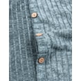 thumbnail image 6 of Cogild Plus Size Women's Long Blue Brushed Knit Cardigan – Button-Up Outerwear with Front Pockets XL~5XL, 6 of 8