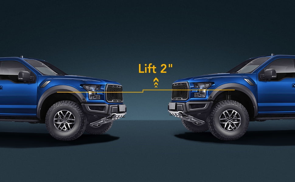 Simzone Front 2" F150 Leveling Lift Kits - 2 Inch Front Strut Spacer Suspension Lift Kit Lift Spacers for 2004-2022 Ford F150 2WD/4WD, 2003-2018 Ford Expedition, 2005-2008 Lincoln Mark LT base