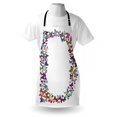 thumbnail image 3 of Letter D Apron Magical Creatures Flying Monarch Butterflies Fragility Grace Artistic Collection, Unisex Kitchen Bib Apron with Adjustable Neck for Cooking Baking Gardening, Multicolor, by Ambesonne, 3 of 3