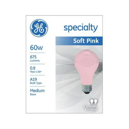Ge Lighting 97483 Um Base A19 Party Light Bulb Pink 60w 2 Ge Lighting 97483 Um Base A19 Party Light Bulb Pink 60w 2