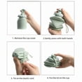 thumbnail image 3 of Collapsible Silicone Water Bottle, BPA-Free Reusable Foldable Bottle for Travel Camping Gym, 3 of 9