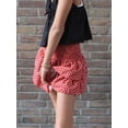 thumbnail image 6 of ZAXARRA Womens Summer High Waist Floral Layered Ruffle Hem Boho Mini Skirt Smocked A Line Pleated Beach Short Skirt, 6 of 6