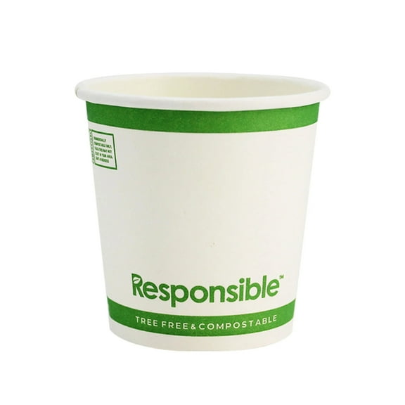 Compostable 4 oz Paper Hot Cups