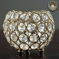 thumbnail image 6 of Efavormart Gold Crystal Beaded Votive Tealight Wedding Crystal Candle Holder - 4" Dia x 3.5" Tall, 6 of 11