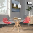 thumbnail image 2 of LeisureMod Modern Asbury Dining Side Chair With Chromed Legs in Red Set of 2, 2 of 7