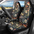 thumbnail image 2 of XYZCANDO Front Vehicle Seats Protector 2 pcs Car Seat Covers Car Front Seat Covers Easy Install Soft Truck Sedan, Rose Floral Pattern, 2 of 10