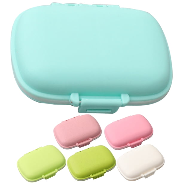 cajas de medicamentos con múltiples rejillas, prácticas cajas de medicamentos, organizadores portátiles de pastillas.