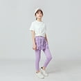 thumbnail image 5 of GYRATEDREAM Girls High Waist Skirted Leggings Kids Teen Cute Athletic Pants with Ruffle Pleated Dance Yoga Workout Activewear for 6-14 Years, 5 of 8