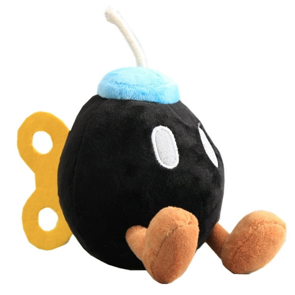 uiuoutoy Super Mario Black Bob-omb Plush Toy 5''