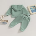 thumbnail image 3 of Baby Boy Fall Outfits Classic Long Sleeve Contrast Color Patchwork Hoodie + Pants Set Toddler Clothes, 3 of 8