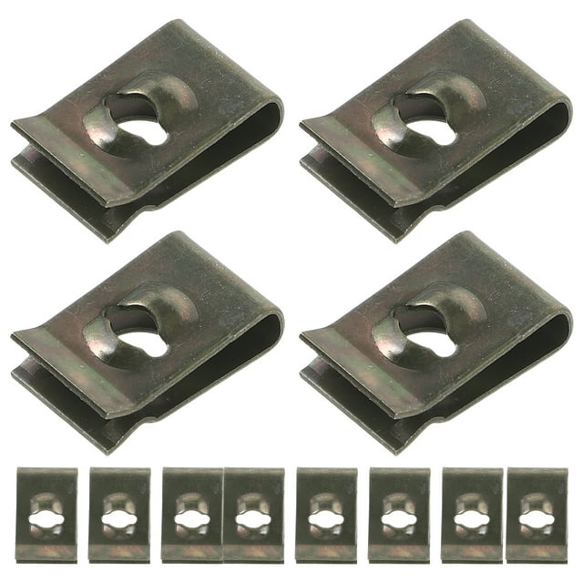 Shisuyan 50pcs Bumper Retainer Fastener U Shaped Clips Universal Bumper Retainer Clips For Cars