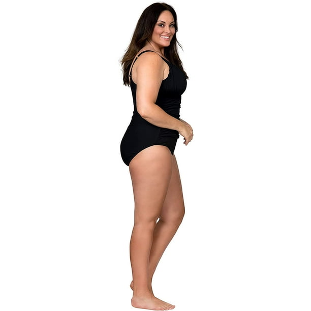 Plus size shop ruched swimsuit