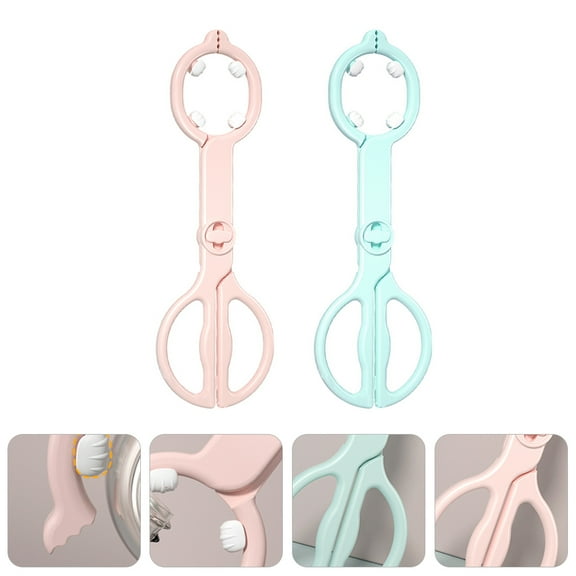 Raindrops 2-Pack Heat Resistant Bottle Tongs with Ergonomic Scissor Design, Safe Milk Feeding Clamp for Moms